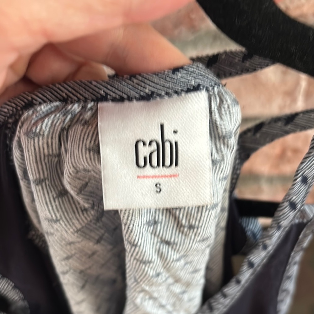 CAbi Blue and White Tank Top sz S - Picture 2 of 7